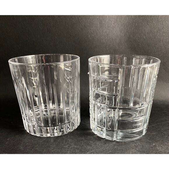 Curated Set of 6 Unique Whiskey Glasses - Vintage Barware, Assorted Designs - Picture 6 of 7